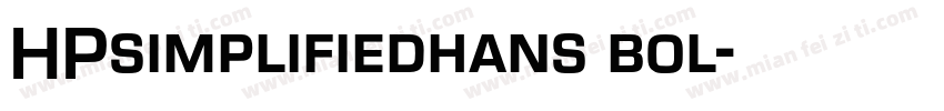 HPsimplifiedhans bol字体转换